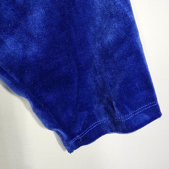 Roaman's Tunic Top Woman's Size 22/24 1X Blue Velour Velvet Long Sleeve V Neck - Picture 7 of 10